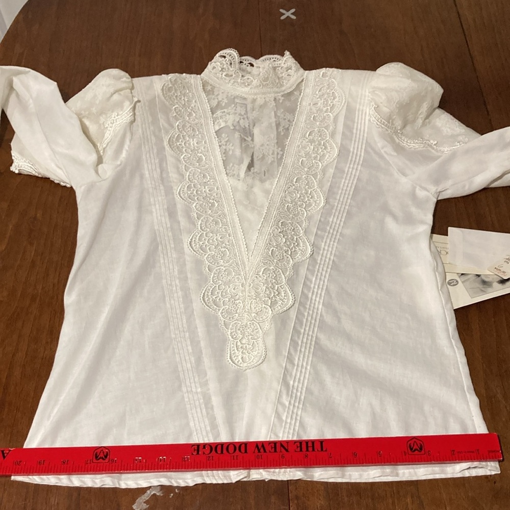 vintage NWT Scott McClintock puffy shoulder blouse 6 - Picture 13 of 15